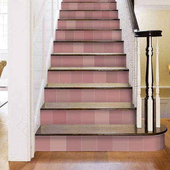 Ulticool Décoration Stickers carrelages - Rose Saumon Vieux Cuisine Pink - 15x15 cm - 15 pièces