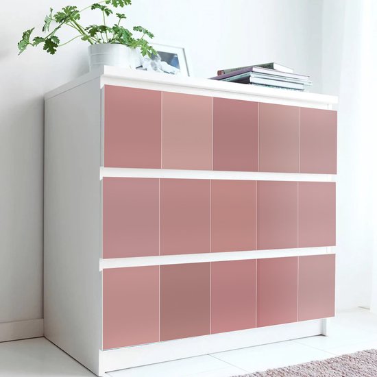 Ulticool Décoration Stickers carrelages - Rose Saumon Vieux Cuisine Pink - 15x15 cm - 15 pièces