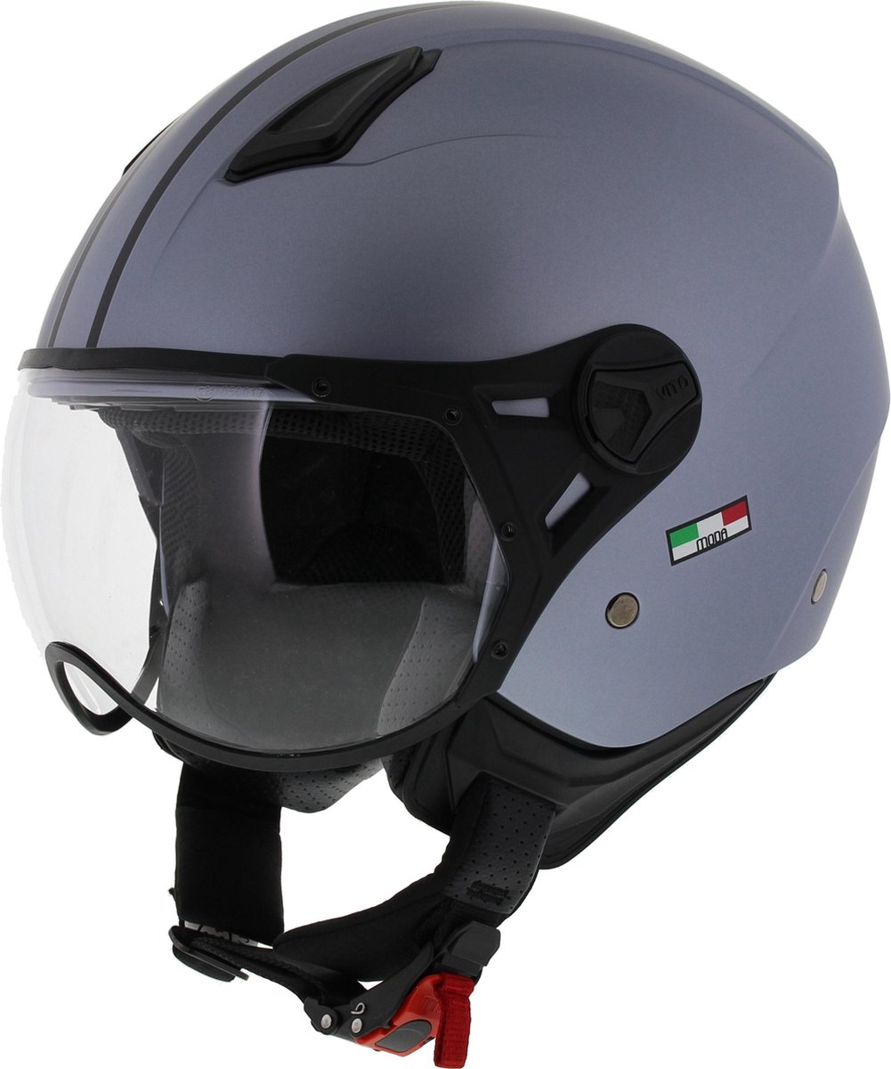Vito Moda jethelm mat grijs XS