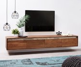 Tv-meubel Stonegrace 200 cm acacia bruin Leisteen 4 laden zwevend