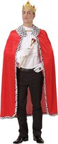 Widmann - Koning Prins & Adel Kostuum - Monsieur Royal Koningsmantel Met Kroon - Rood - One Size - Carnavalskleding - Verkleedkleding