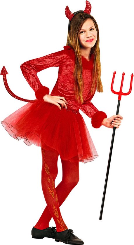 "Rode duivelin kostuum voor meisjes Halloween  - Kinderkostuums - 146/152"
