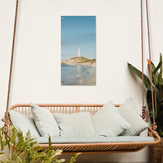 Affiche de jardin Île avec phare - Décoration murale cm - Décoration murale d'extérieur - Affiche de jardin - Toile de jardin - Affiche de clôture - Tableau de jardin