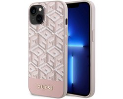 Guess G-Cube Back Case (MagSafe Compatible) - Geschikt voor Apple iPhone 14 Plus (6.7") - Roze
