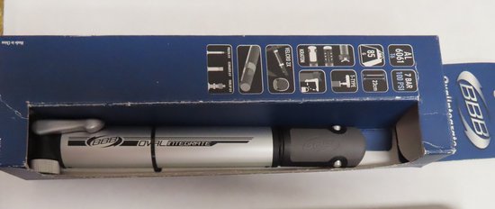 BBB- Mini pompe - Ovale Intégré - Argent - 85gr - 7 bar - 23cm