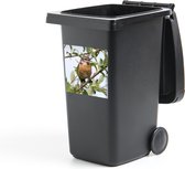 Autocollant de conteneur European Stonechat - Stonechat coloré sur une brindille