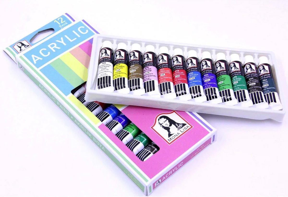 SÜDOR Monalisa set de peinture acrylique 12x12ml | Peinture acrylique