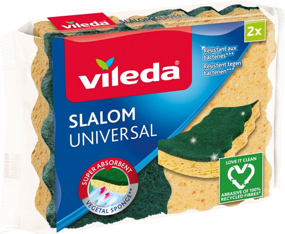 Vileda Slalom Universal Schuurspons - 5 x 2 Stuks - Voordeelverpakking