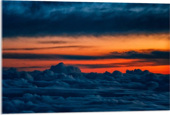 Acrylglas - Wolken - Lucht - Kleuren - 90x60 cm Foto op Acrylglas (Met Ophangsysteem)