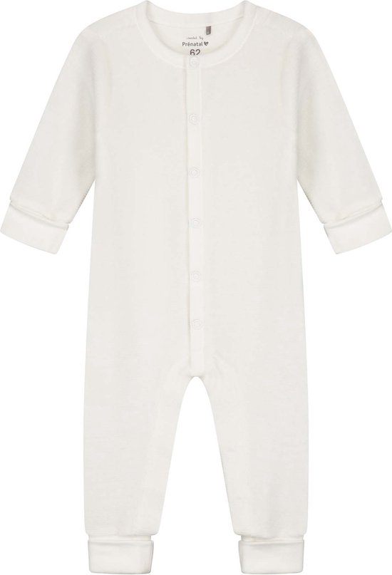 Prénatal Newborn Boxpakje Unisex Maat 56 - Baby Pyjama - Ivoor Wit Rib Velours