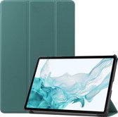 Samsung Galaxy Tab S9 Plus Cover Luxe Case Book Case With Cutout S Pen - Samsung Galaxy Tab S9 Plus Cover 12,4 pouces - Vert Foncé
