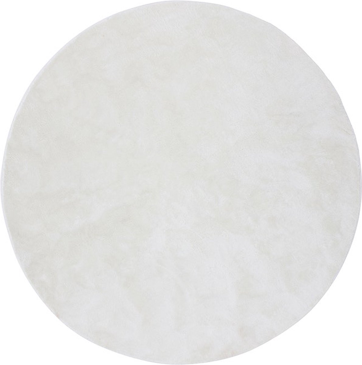 Nest living Kelsey Vloerkleed Wit - Rond - Fluffy - Kleed voor Kinderkamer, Woonkamer, Slaapkamer - Scandinavisch - Zacht - Ø 200 cm