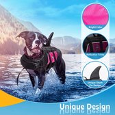 Dog Life Jacket, Adjustable Dog Life Jacket with Rescue Handle and Reflective, Dog Life Jacket with Good Buoyancy, for Swimming, Boating and Canoeing, Pink (M)
