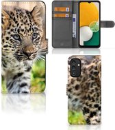 GSM Hoesje Geschikt voor Samsung Galaxy A14 4G Beschermhoesje met foto Baby Luipaard
