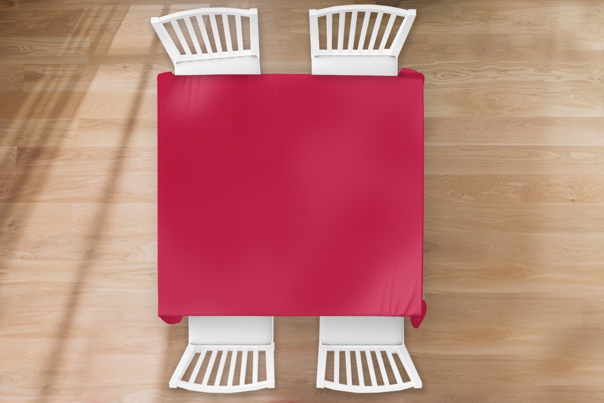 Tafelkleed - Tafellaken - 120x120 cm - Rood - Effen kleur - Binnen en Buiten