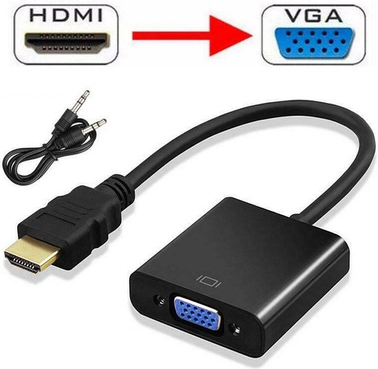 Vga naar HDMI kabel inclusief audio.