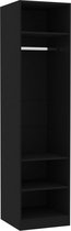 vidaXL - Kledingkast - 50x50x200 - cm - bewerkt - hout - zwart