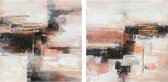 Schilderij DKD Home Decor 90 x 2,4 x 90 cm Abstract Modern (2 Stuks)