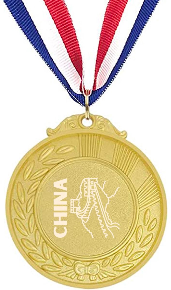 Akyol - china medaille goudkleuring - Piloot - china cadeau - beste land - leuk cadeau voor je vriend om te geven
