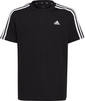 T-shirt en coton adidas Sportswear Essentials 3-Stripes - Enfants - Zwart- 164