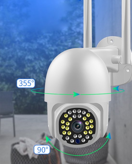Xd Xtreme - PTZ Beveiligings camera - voor binnen en buiten - wit - met app - pan tilt zoom - waterdicht - full hd - onvif - nachtvisie van XD-Xtreme — afbeelding 4