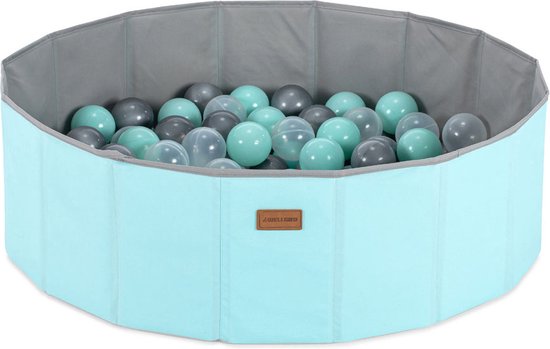 KiddyMoon Plastic Ballen Voor Kinderen 6Cm Kleurig Gecertificeerd, Wit  Geel Oranje Babyblue Turkoois, 500 Ballen/6Cm