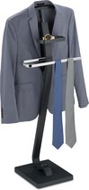 Relaxdays dressboy grijs - kledingstandaard slaapkamer - moderne kledingbutler - dames