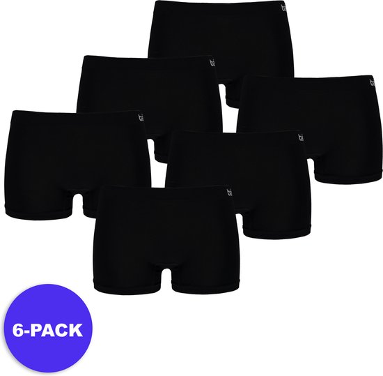 Apollo (Sports) - Bamboe Hipster Naadloos - Zwart - Maat XL - 6-Pack - Voordeelpakket