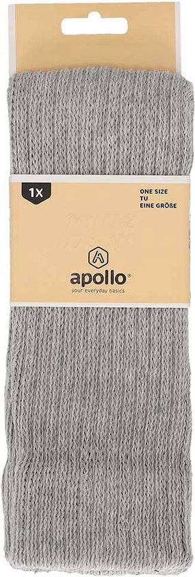Apollo - Beenwarmers Dames Ribbed - Licht Grijs - One Size - Beenwarmers - Apollo