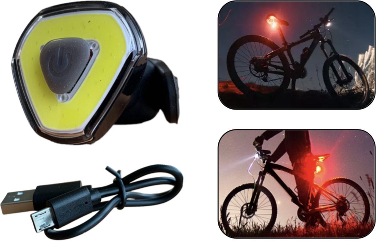 PD® - Fietsverlichting USB Oplaadbaar - LED - Voorlicht - 3 Standen in Lichtsterkte - WIT