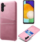 Backcover met Opbergvakjes + PMMA Screenprotector voor Galaxy A34 5G _ Roze Goud