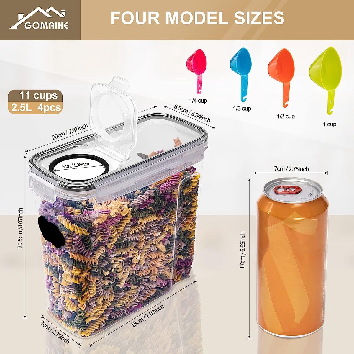 Chef's Path Voorraadpot Set Luchtdichte Voorraaddozen – 24 ST - Voorraadpotten & Bewaarpotten – BPA-Vrij Plastic Opbergpotten met Deksels voor Muesli, Bloem & Suiker - Set Etiketten, Stift & Lepel