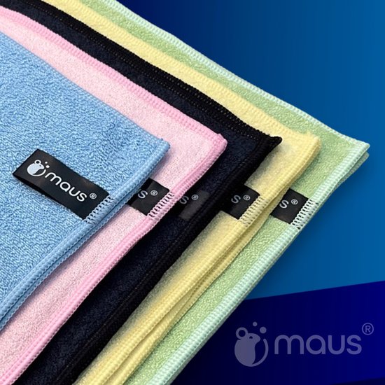 Chiffons microfibres Maus professionnel rouge rose 10 pièces 40x40cm
