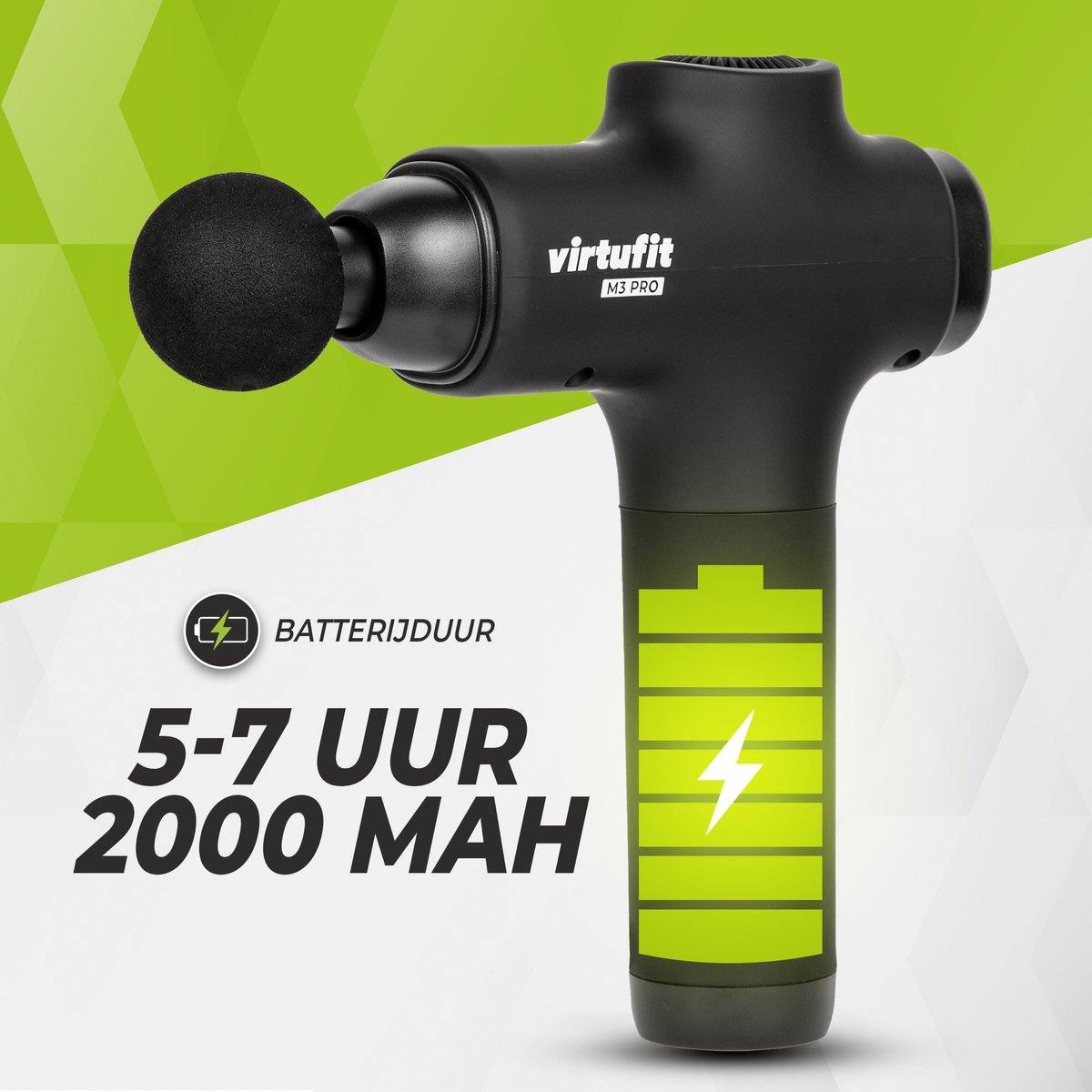 VirtuFit M3 Pro Massage Gun met 6 Opzetstukken en - afbeelding 2