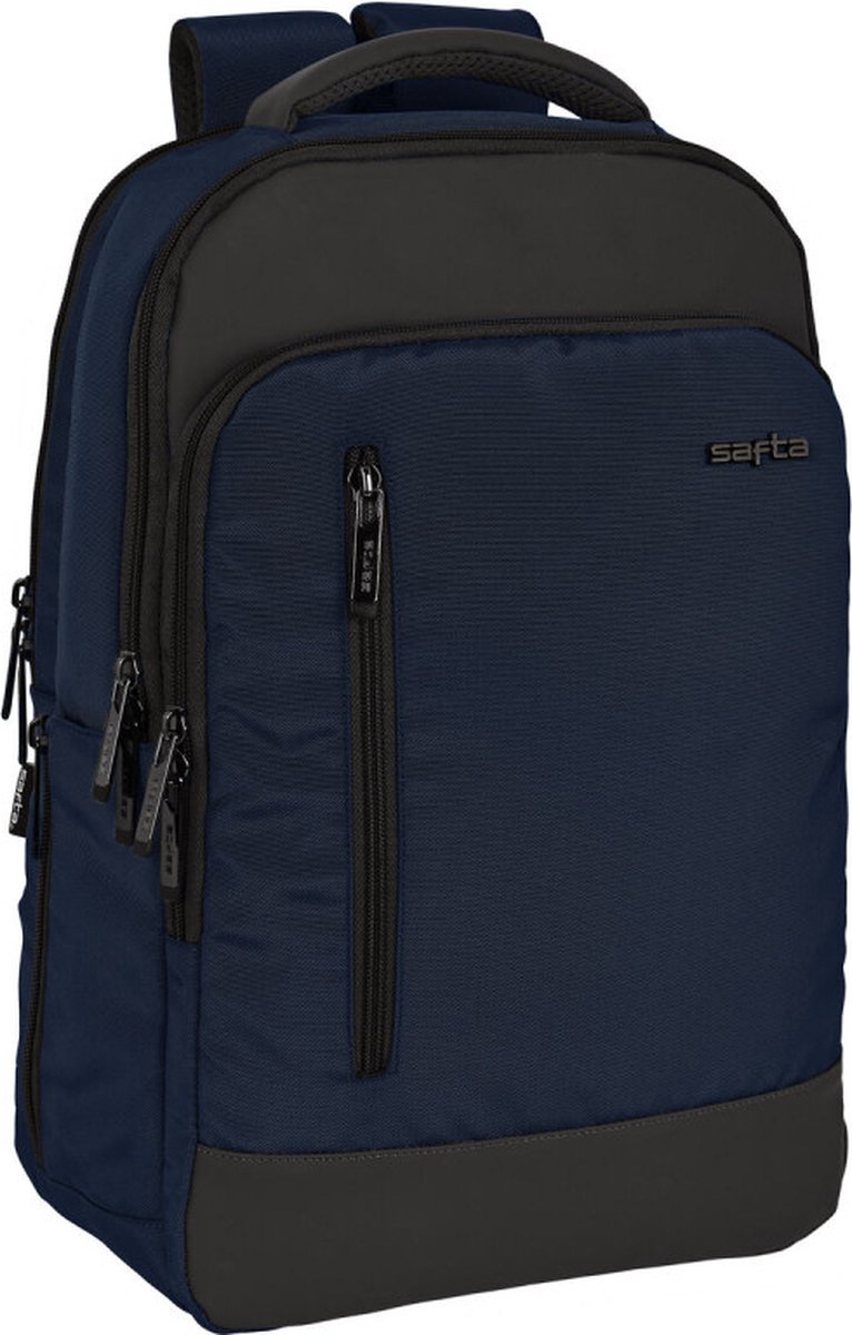 Rugtas voor Laptop en Tablet met USB Uitgang Safta Business Donkerblauw (29 x 44 x 15 cm)