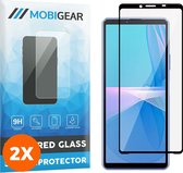 Mobigear Screenprotector geschikt voor Sony Xperia 10 III Glazen | Mobigear Premium Screenprotector - Case Friendly - Zwart (2-Pack)