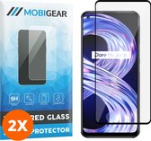 Mobigear Screenprotector geschikt voor Realme 8 Glazen | Mobigear Premium Screenprotector - Case Friendly - Zwart (2-Pack)