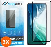 Mobigear Screenprotector geschikt voor Xiaomi Mi 11i Glazen | Mobigear Premium Screenprotector - Case Friendly - Zwart (3-Pack)