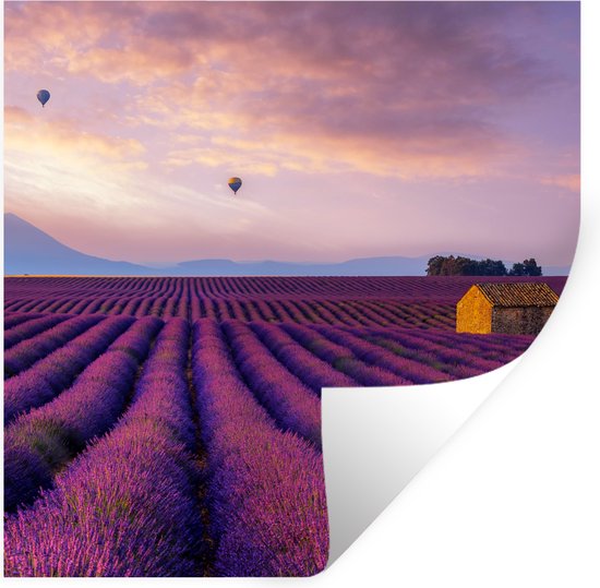 Stickers muraux - Film autocollant - Lavande - Montgolfière - Berg - Violet - 30x30 cm - Film adhésif - Stickers muraux Chambre d'enfant - Papier peint autocollant - Papier peint autocollant - Film autocollant