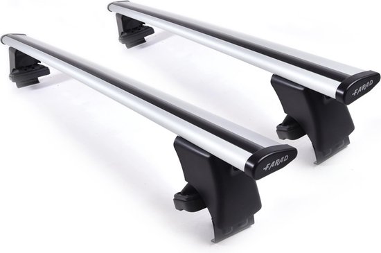 Galeries de toit adaptées au toit lisse BMW X6 E71 2008 à 2014 - Aluminium - Capacité de charge élevée 100kg - Wingbar - Argent - Merk Farad