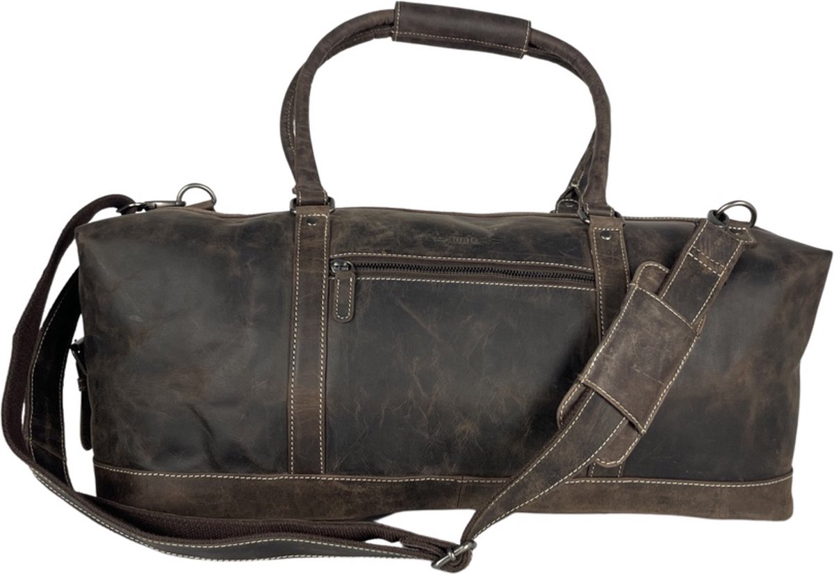 Sporttas – Bruin – Lederen Weekendtas – Handbagage - Buffelbag - Reistas - XXL - Tas - Leer - Travelbag