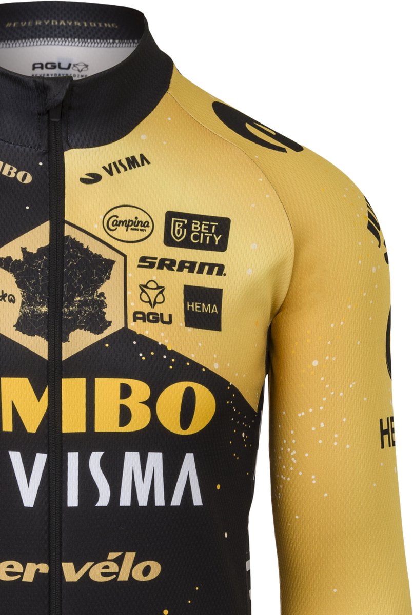 AGU Velodrome Tour de France 2023 Fietsshirt Lange Mouwen Team Jumbo-Visma  - Zwart - M | bol.com