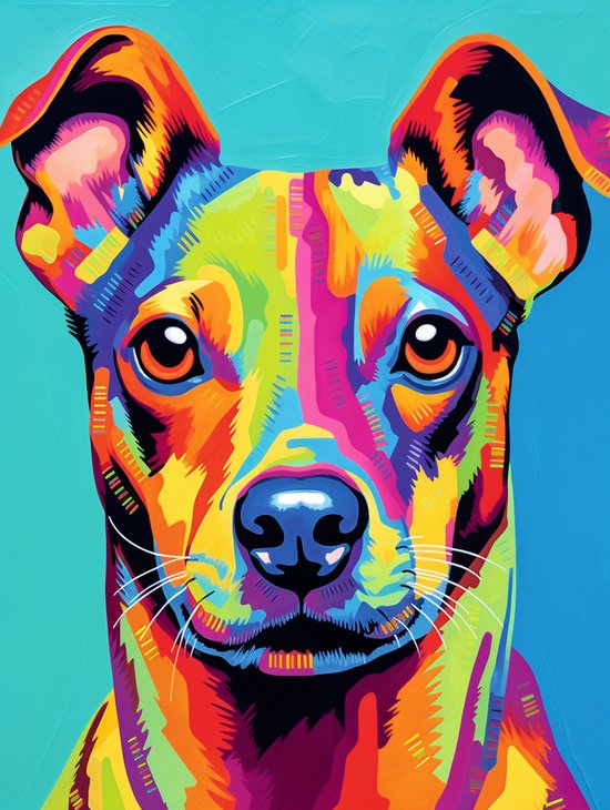 Jack Russel Poster | Honden Poster | Poster Hond | Moderne Kunst | Dierenposter | Natuurposter | 51x71cm | Geschikt om in te lijsten