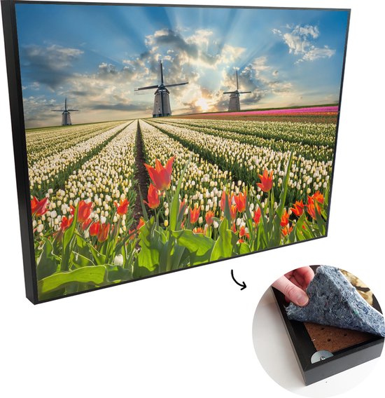 Tableau Triptyque Mural Tableau Décoratif B&D XXL 200x100cm - Impression Toile Noir Et Blanc, Cadre Bois - Décoration Murale Salon Tableau Toile Grand Format