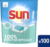 Sun All-in One - Comprimés pour lave-vaisselle Extra Hygiène avec une formule améliorée - 100% Efficace - 100 comprimés