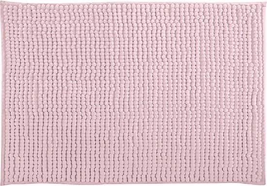 MSV Badkamerkleed/badmat Tapijtje Voor Op De Vloer - Donkerblauw - 50 X 80 Cm Microvezel Anti Slip