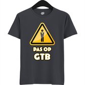 Pas Op GTB | Vrijgezellenfeest Cadeau Man - Groom To Be Bachelor Party - Grappig Bruiloft En Bruidegom Shirt - T-Shirt - Unisex - Mouse Grey - Maat L