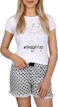 Snoopy Peanuts - Meisjes pyjama met korte mouwen, witte en grijze pyjama / 146