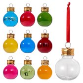 THE TWIDDLERS 10 Kerstballen om te Vullen met Drankjes en Snoep met Labels (50ml) - Kerstboomversieringen, Decoratie, Kleine Geschenken voor Vrienden en Familie