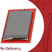AZDelivery 2.4-inch TFT LCD ILI9341/XPT2046 SPI Touch Screen Shield 240x320 Pixels compatibel met Arduino Inclusief E-Book!